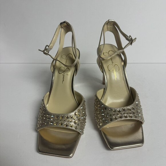 Jessica Simpson Womens Lendall Sandal Champagne Size 7.5 M - Picture 2 of 6